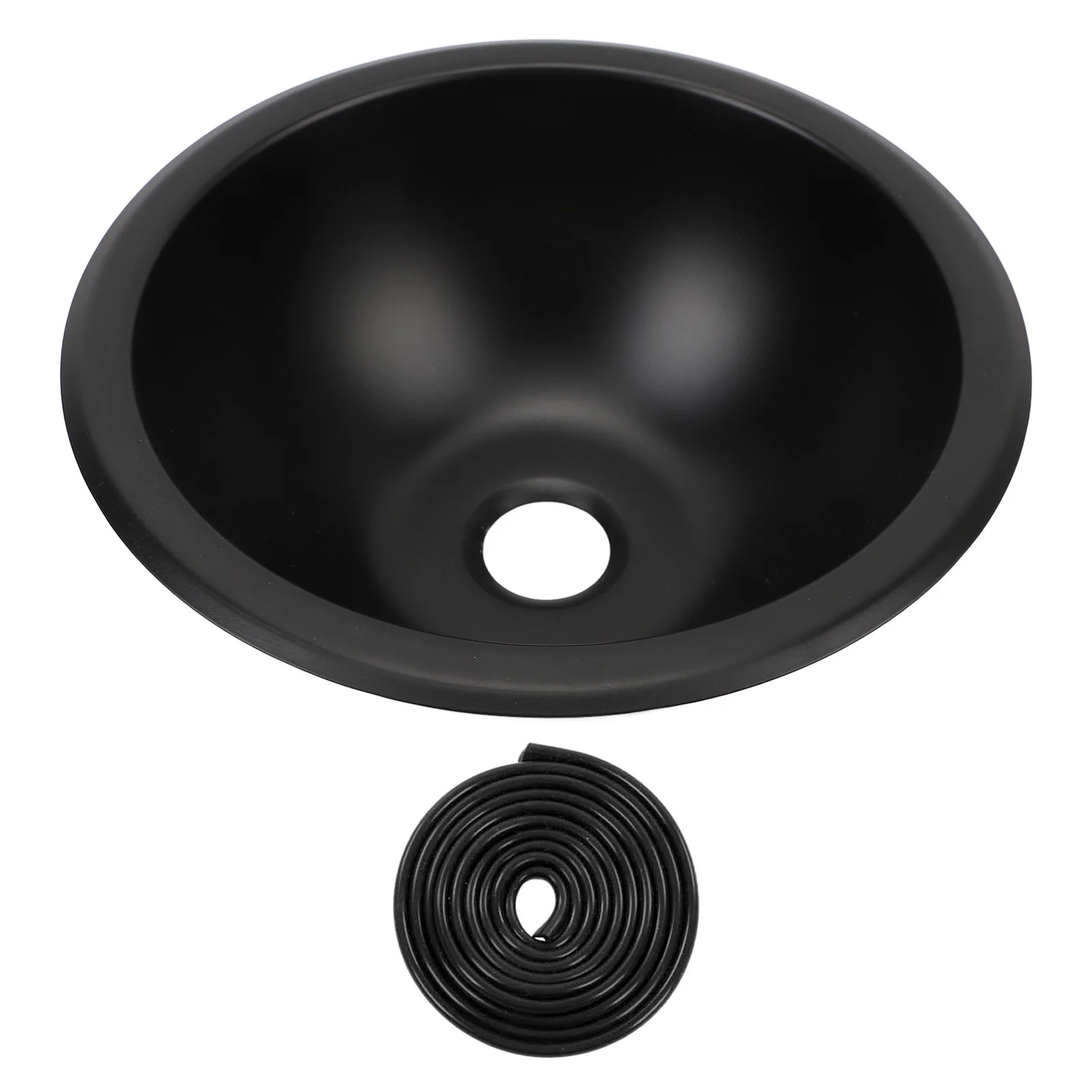 9x4in 304 Stainless Steel RV Sink Round Easy To Clean 40mm Drain Port Hand Wash Basin for RV Camper Boat Caravan