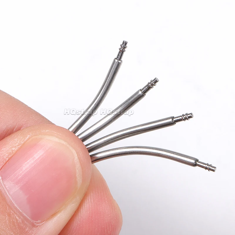 곡선형 스프링 바 18mm 20mm 22mm 24mm 폭 316L 스테인리스 스틸 곡선형 밴드 링크 10개 직경 1.5mm 1.8mm 스트랩 링크 액세서리