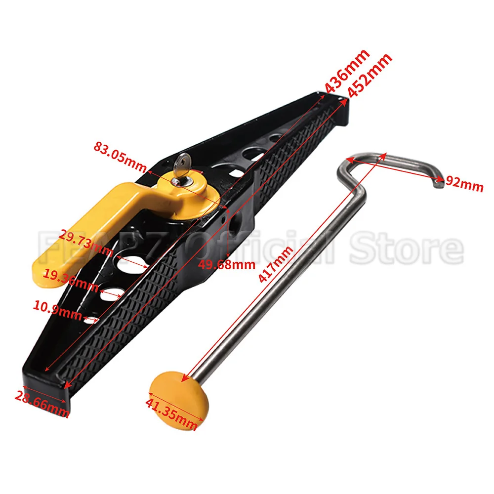 1Pc New For Locking Lockable Roof Bar Ladder Rack Clamps Adjustable Easy Installation Car Accessories
