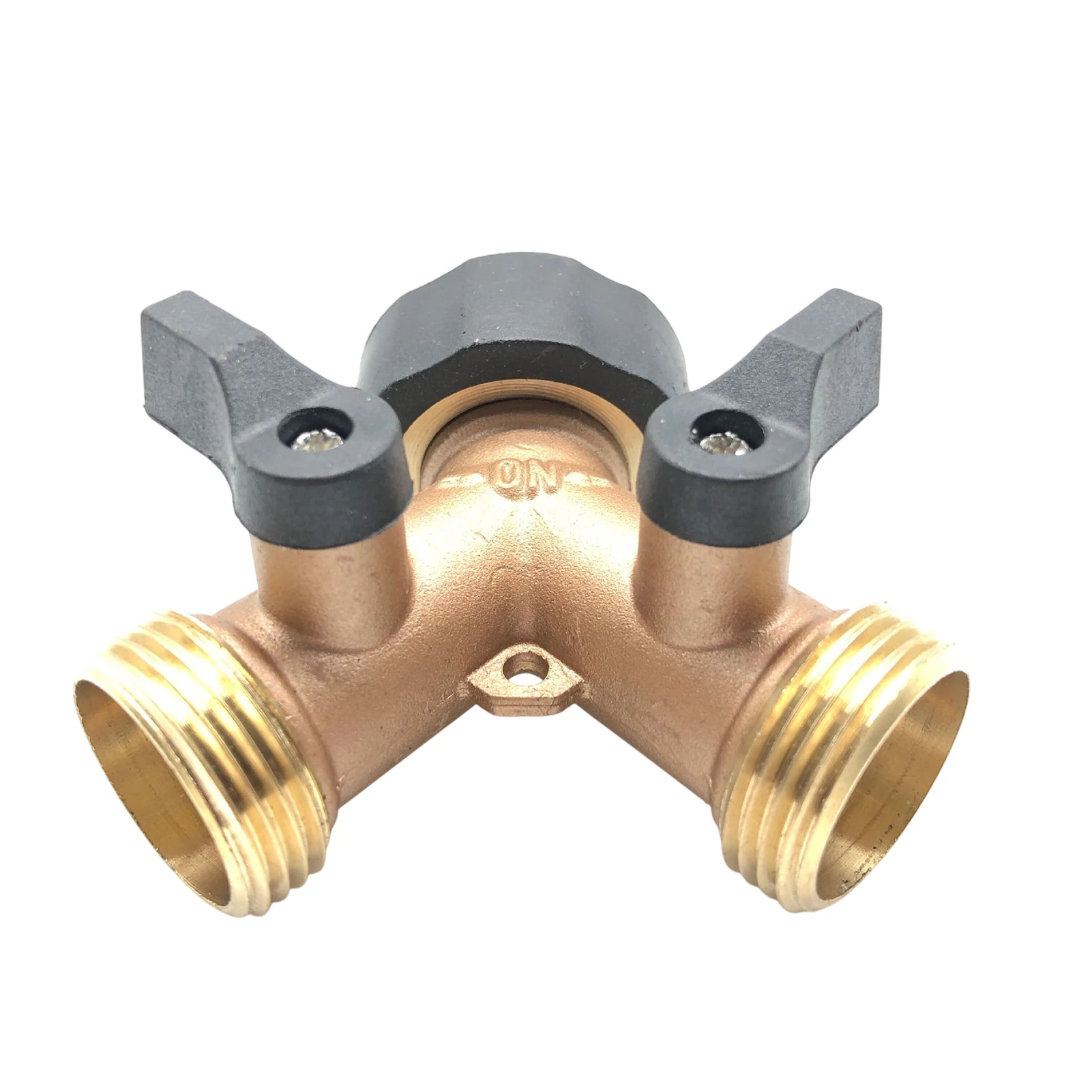 Nuevo Divisor de manguera de latón, conector de manguera de jardín de 2 vías, rosca 3/4, adaptador de espiga de manguera en forma de Y, divisor de manguera de agua para granja al aire libre