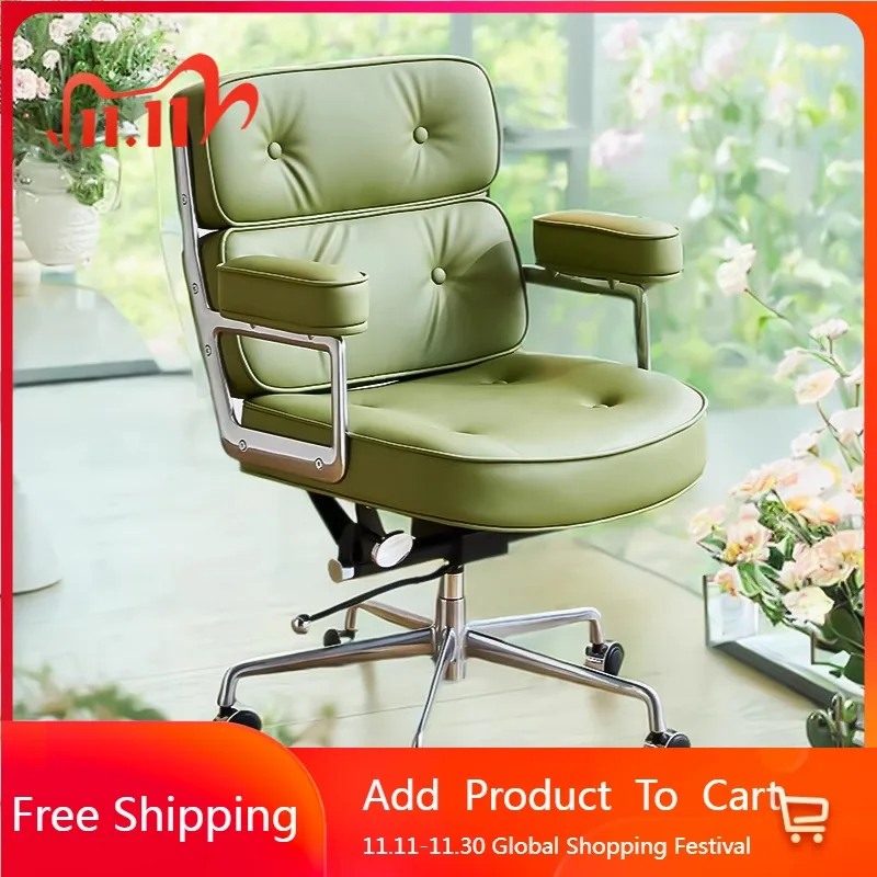 

Backrest Wheels Office Chair Study Playseat Mobile Luxury Office Chair Living Room Bedroom Designer Taburete Theater Furniture