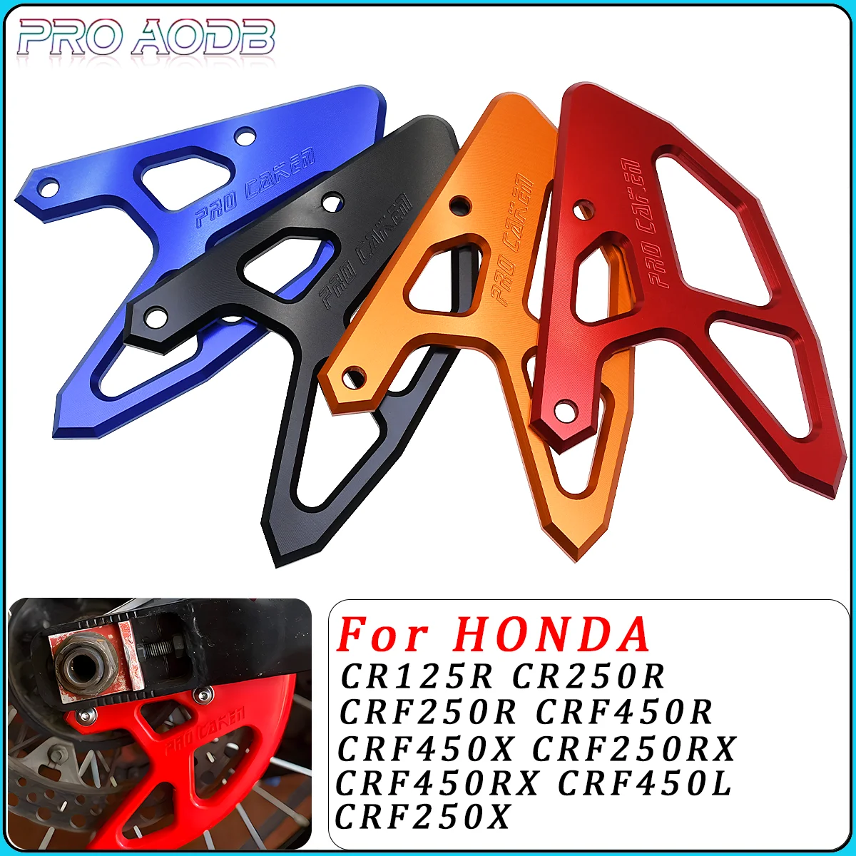 

Для Honda CR125 CRF 250 450 250R 450R 250X 450X 250RX 450RX KAYO T4 T6 BSE Защита заднего тормозного диска мотоцикла 2002-2023 Dirt Bike