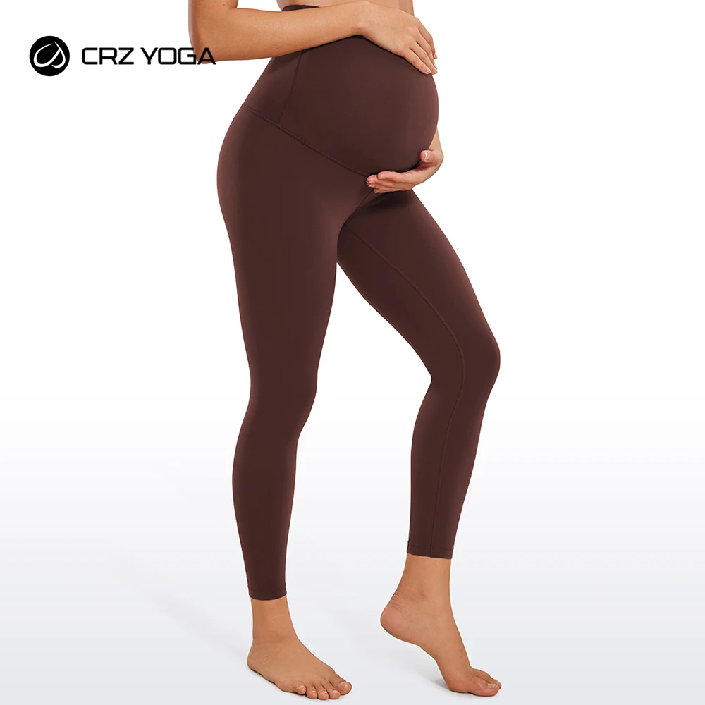 

CRZ YOGA Womens Butterluxe Maternity Leggings Over The Belly 25" - Buttery Soft Workout Activewear Yoga Pregnancy Pants