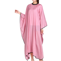 Exquisite Hairdressing Cape Practical Haircut Cape Hair Cutting Cloak Haircut Gown for Men Women (Pink)