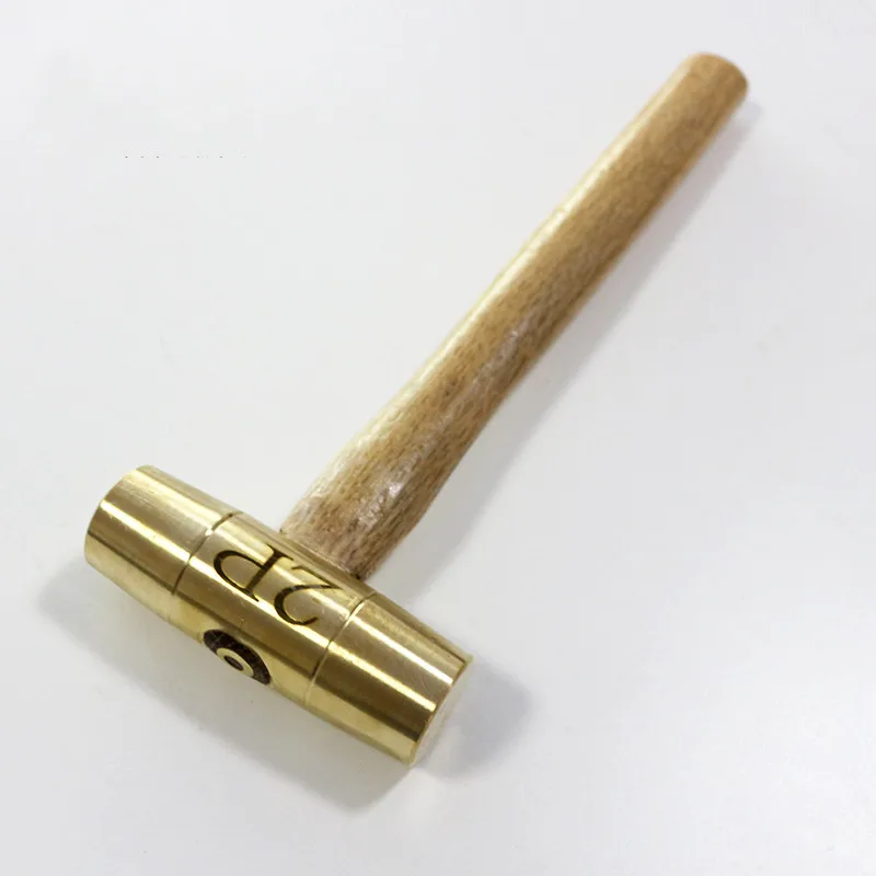 Brass drum hammer wooden handle hammer tool round head hammer hand hammer gas station accessories copper hammer 1p-3p hammer hea