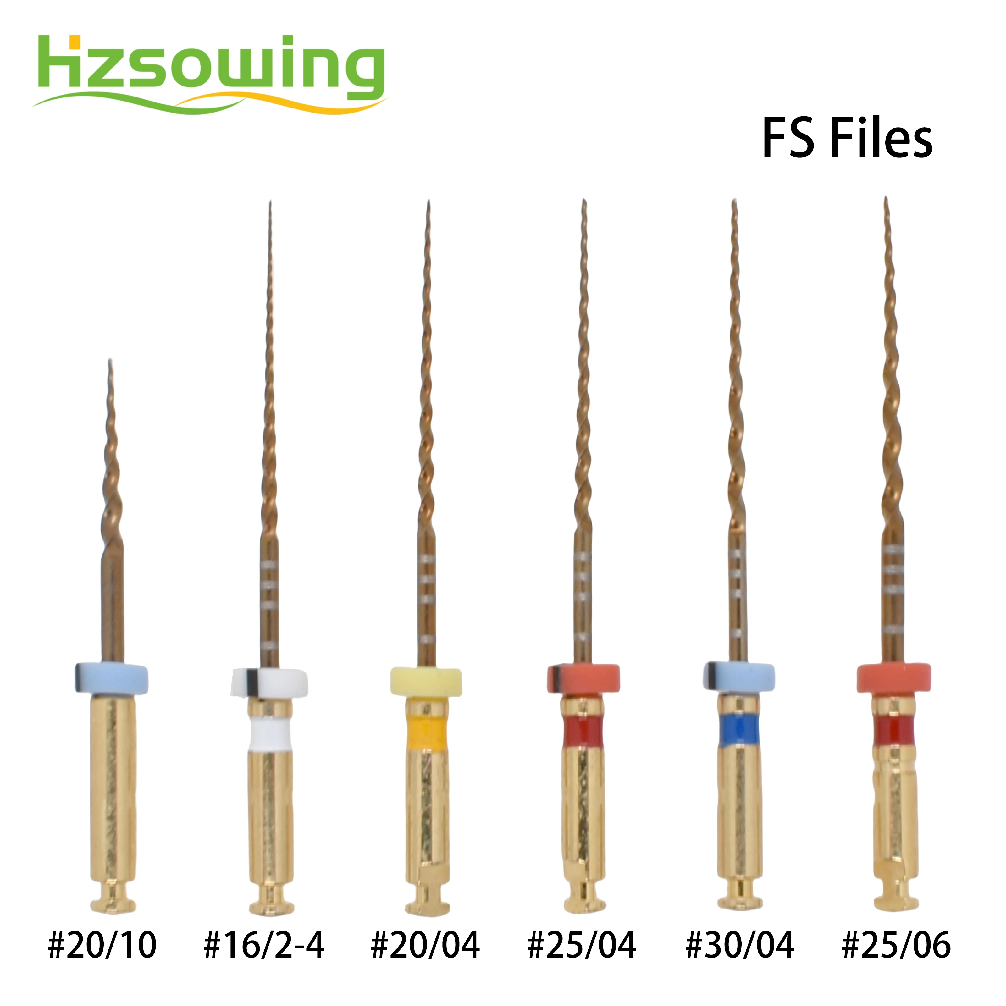 Dental Rotary Endo Files Taper Dental Flexible Files With Heat Activation Golden Taper 4 / 6 System