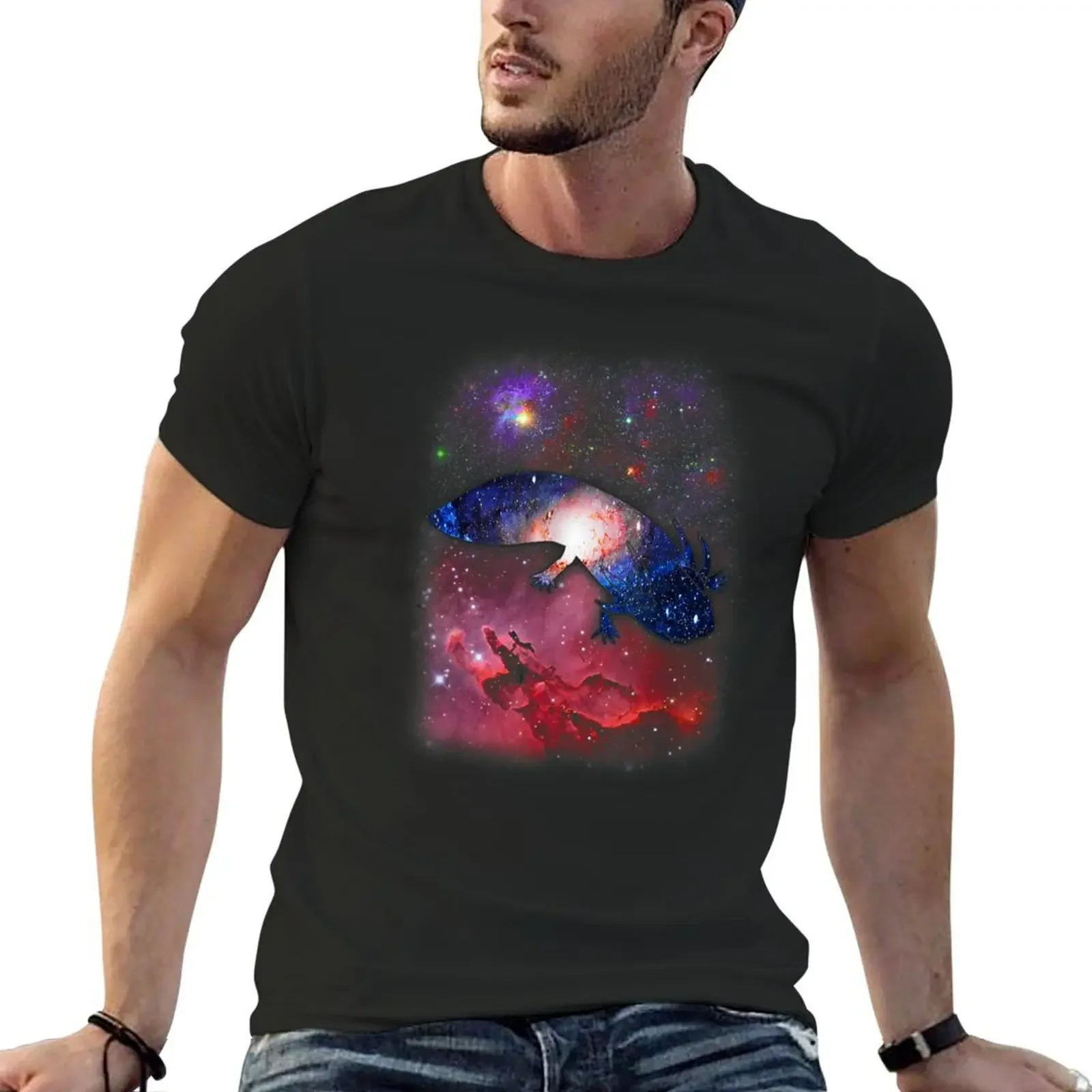 Axolotl Galaxy Shirt T-Shirt customizeds graphic tee shirt street wear summer clothes mens t shirts