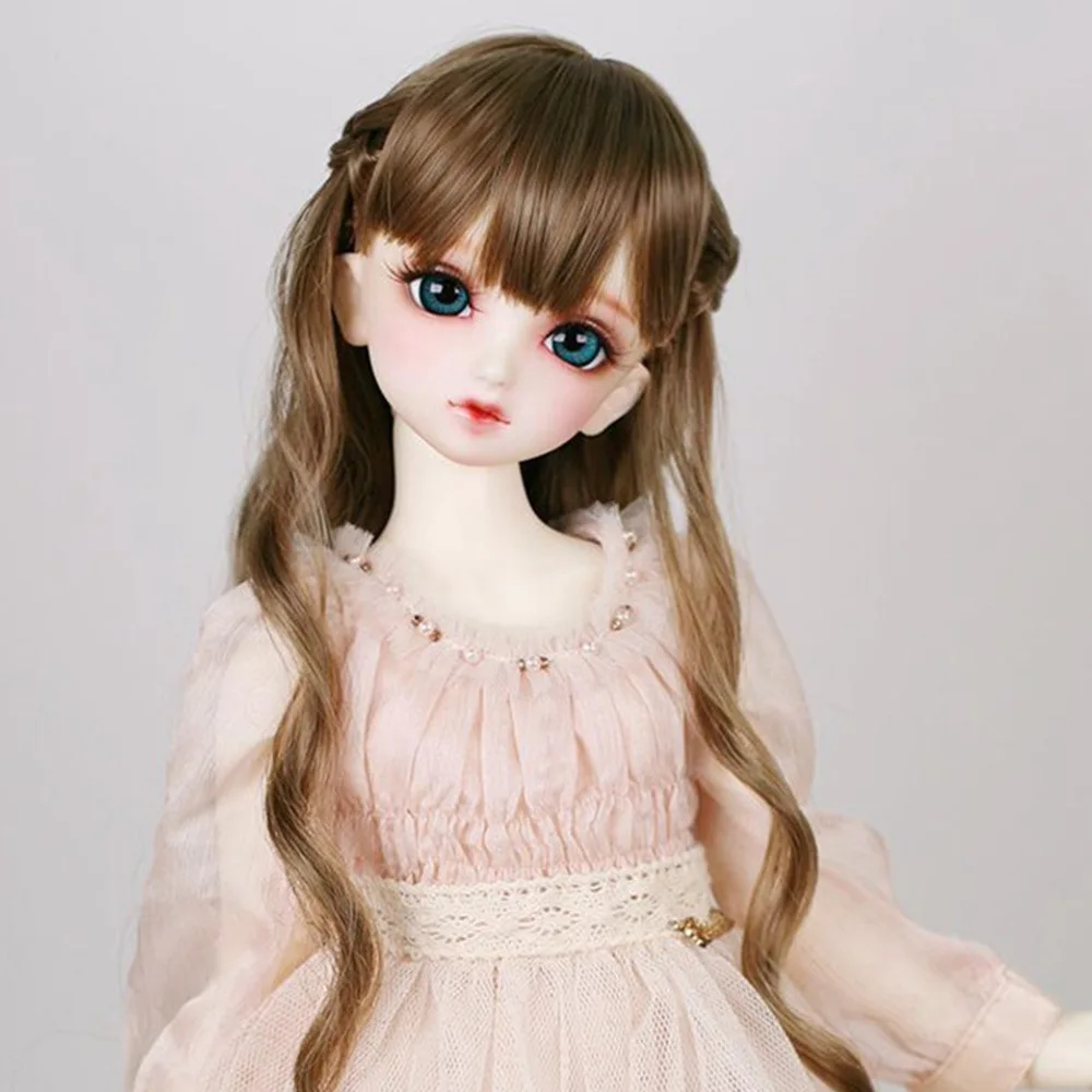 

BJD doll wig suitable for 1/3 1/4 1/6 size bjd girl wig fashion cute doll Qi bangs long hair doll accessories (seven colors)