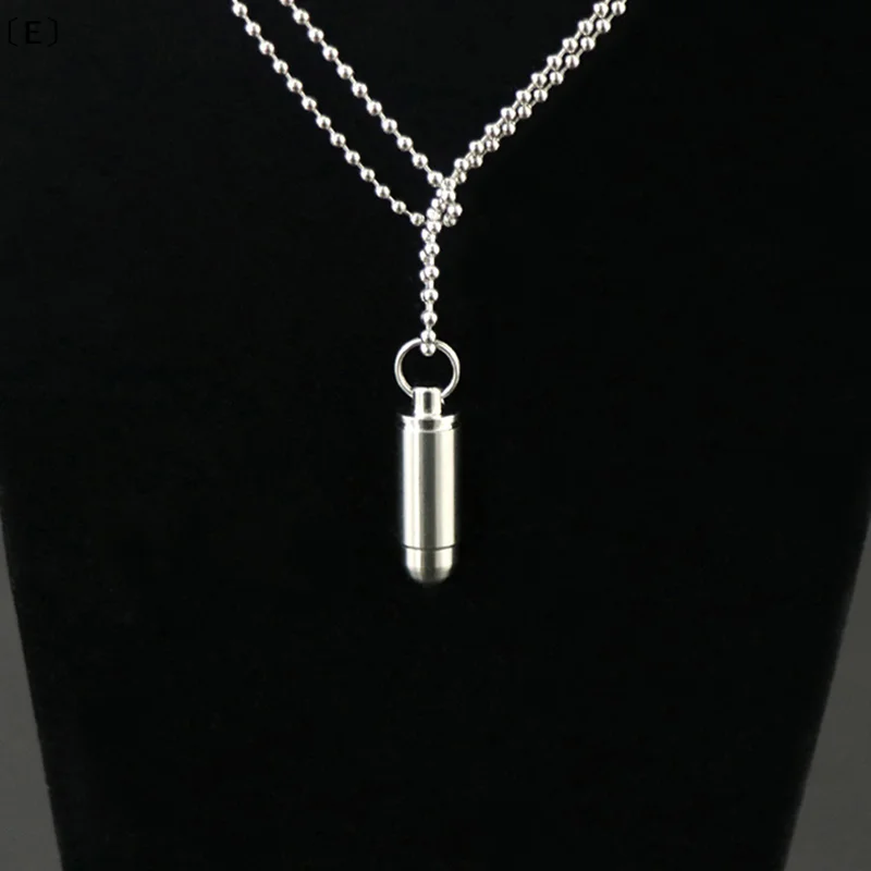 〔E〕Titanium Alloy Waterproof Pill Box Portable Sealed Pill Storage Bottle First Aid Medicine Container With Keychain Pendant - view 4
