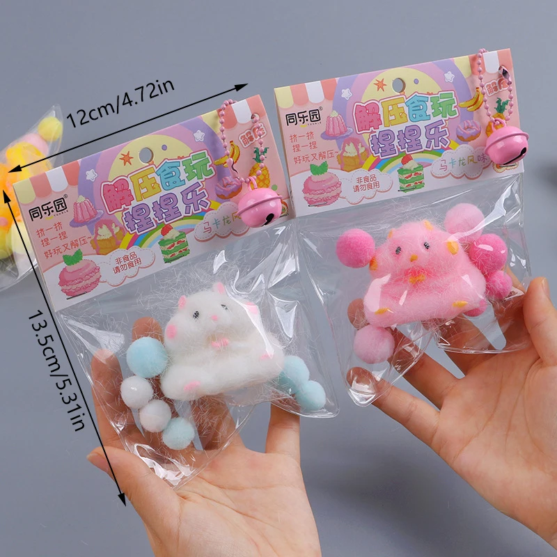 Cute Hamster Fidget Toy Soft Mochi Squeeze Anti-stress Toy Party Favors Stress Relief Toys For Kids Adult Hand Stress Release