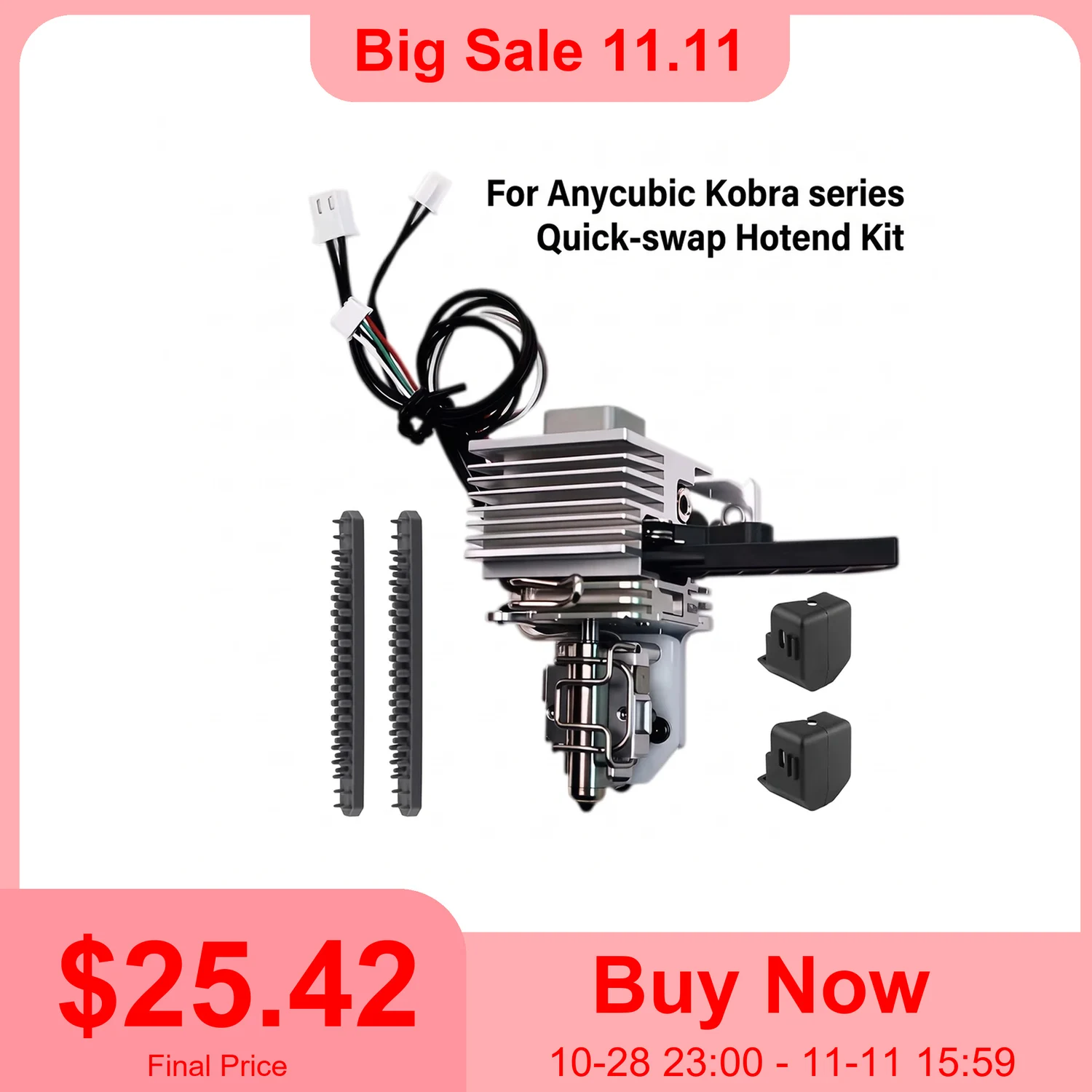 For Anycubic Kobra Series Quick-swap Hotend Kit With Strain Gauge Features Replaceable Nozzles Easy To Install Hotend Kit