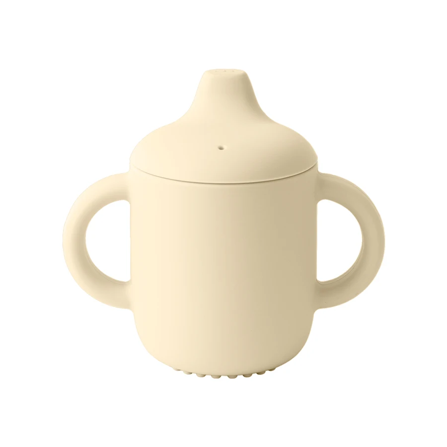 1 STKS Babyvoeding Siliconen Cups Voor Zuigelingen En Jonge Kinderen Draagbare Leren Hand Schacht Drinkwater Cups Babyspullen - afbeelding 1