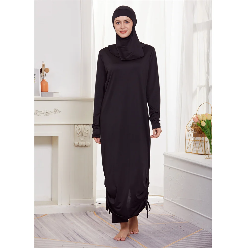 

New Muslim Swimwear Women Full Cover Modest Burkini Long Sleeve Swimsuit 3PCS Islamic Bathing Suit Beachwear Swimming Costumes