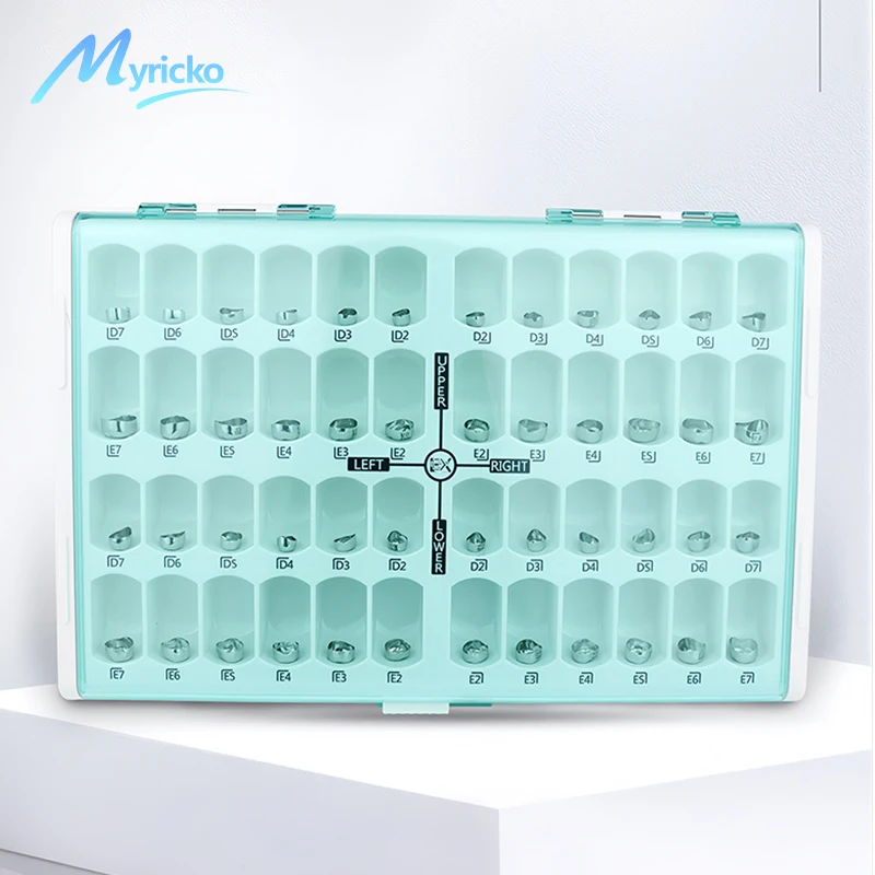 Multi-size Pediatric Stainless Steel Preformed Crown Set Durable Kids Primary Molar Crown Kit for Dentist Daily Clinical Use