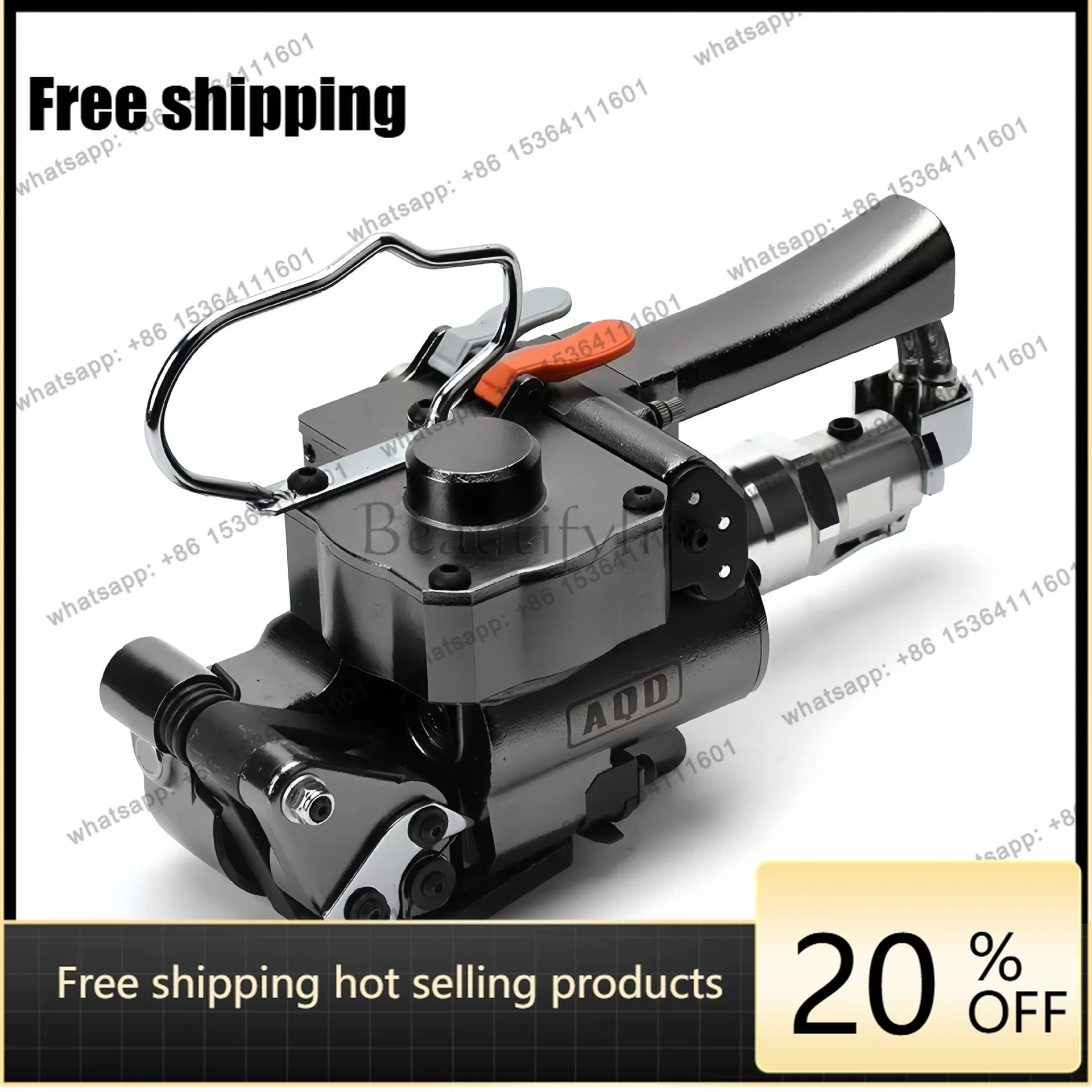 AQD/XQD19/25 Portable Pneumatic Baler PET/PP Packing Strap Sealing and Binding Machine