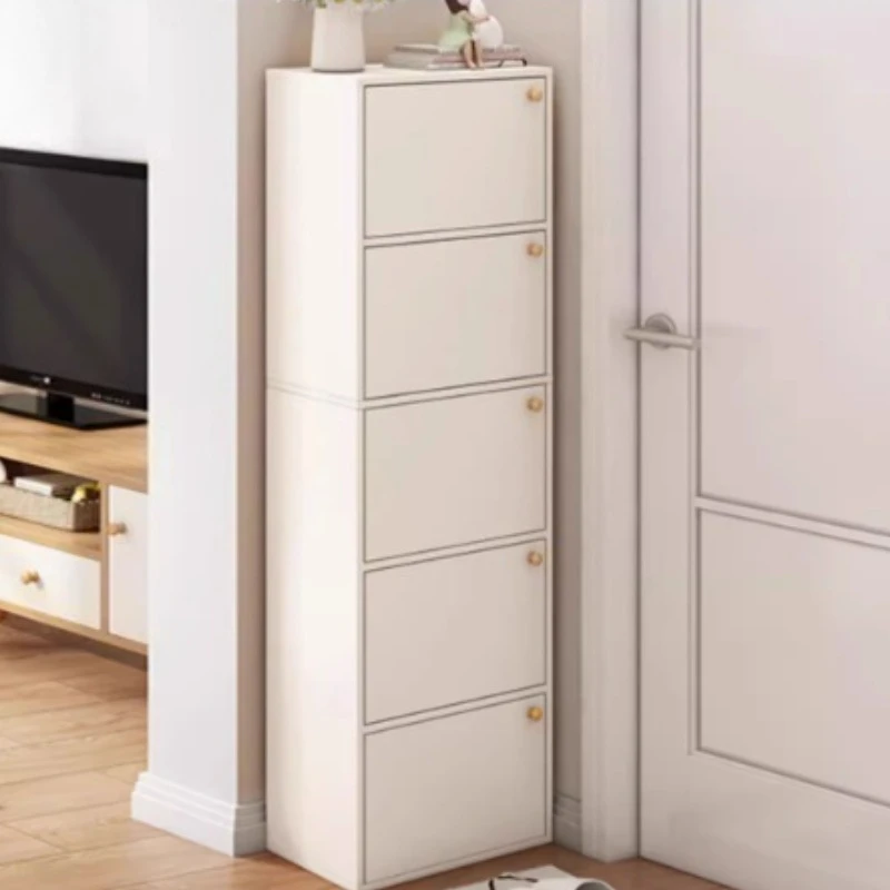 رف أحذية صغير ضيق للاستخدام الداخلي، مدمج على الحائط، رف أحذية، أثاث بسيط لخزانة الأحذية والغبار #2