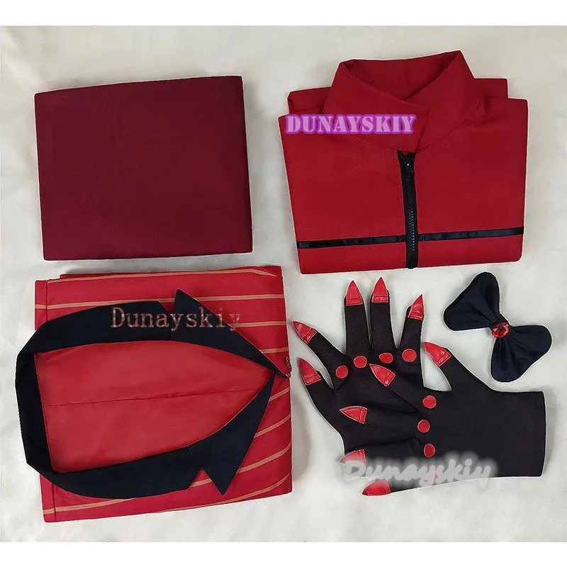 Nuevo Hazbin Cosplay Hotel ALASTOR pelucas de Cosplay accesorios para el cabello con gafas sombreros accesorios de disfraces de Navidad y Halloween