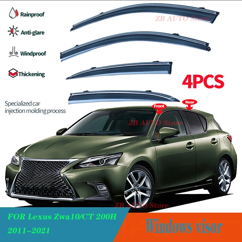 For Lexus Zwa10  Window visors Rain water prevention; Covering the sunlight; Anti fog; Snow prevention