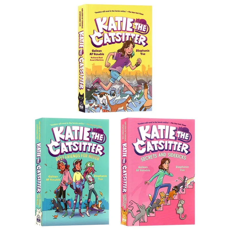 3 books/set, Katie the Catsitter, Children's books aged 8 9 10 11 English book, Graphic Novels HJ-034