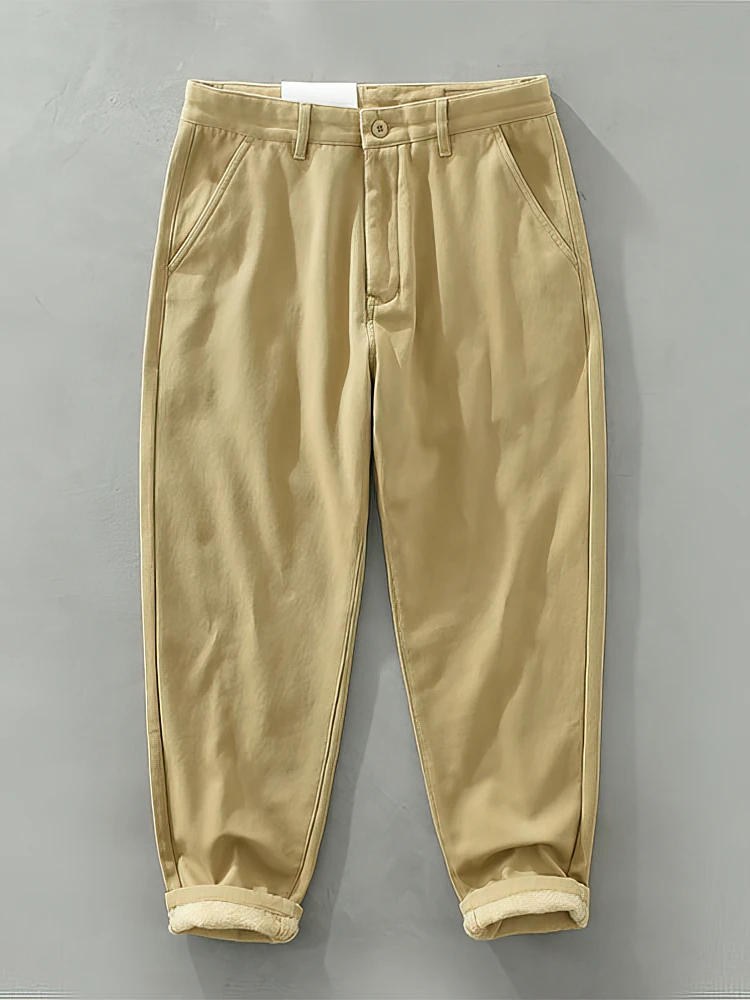 

Повседневные брюки-чиносы из 100% хлопка, мужские свободные брюки для бега, спортивные спортивные штаны, прямые брюки цвета хаки