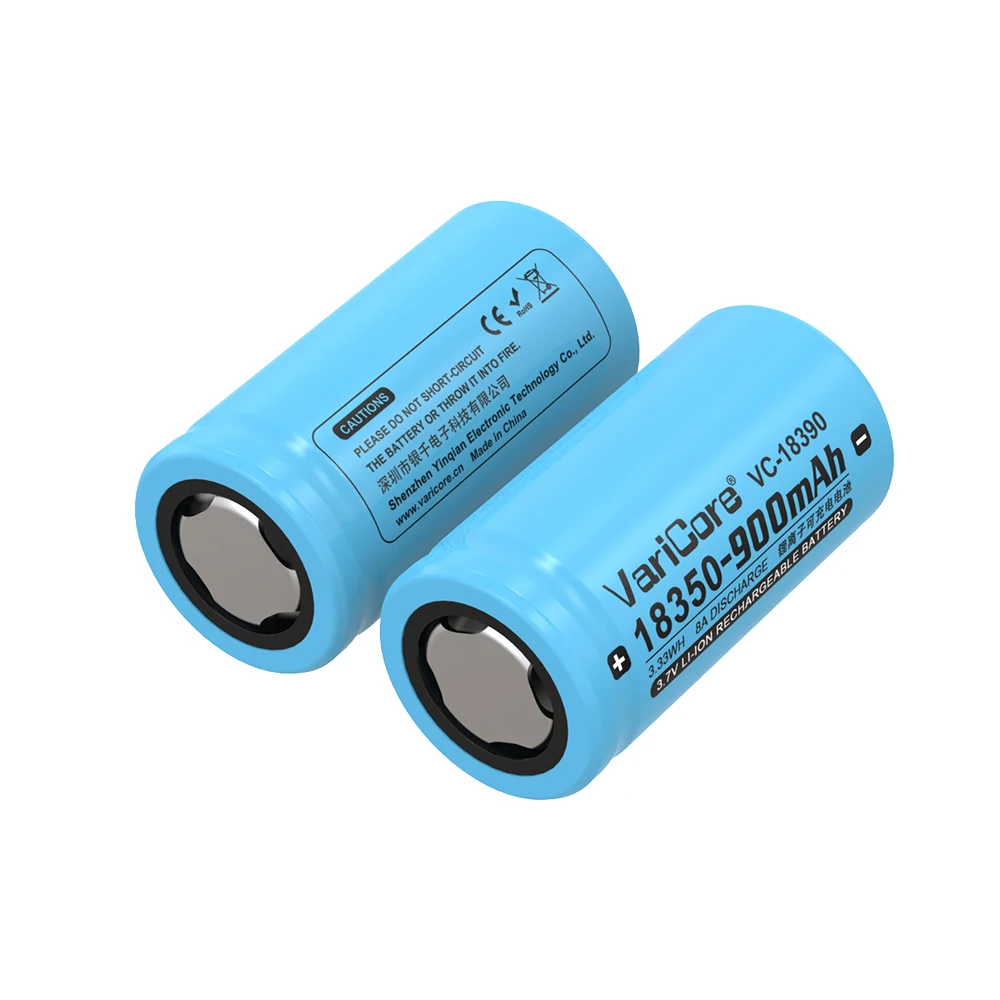 3.7v 18350 900mAh Rechargeable Lithium Battery 8A power for Headphone Camera Electrical tools Mini Flashlight