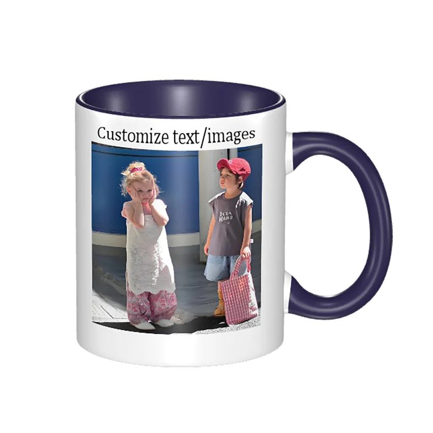 Custom mugs, coffee drinkware, personalized photo, text, and logo novelty gifts, holiday gifts, Valentine's Day gift