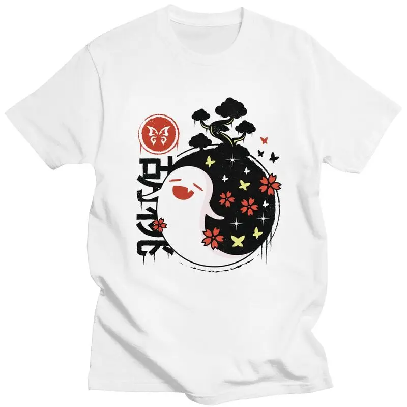 Custom Hu Tao Ghost Genshin Impact T Shirt Men Short Sleeves Pure Cotton T-shirt Leisure Anime Game Tee Tops Fashion Tshirts