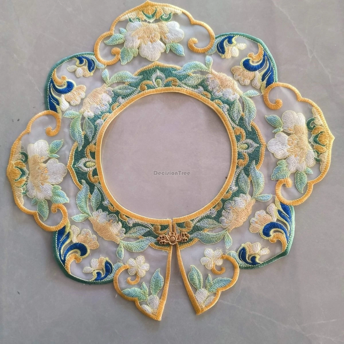 2026 chinese ancient ming dynasty style modern hanfu floral embroidery traditional tassel embroidered flowers accessory shawl