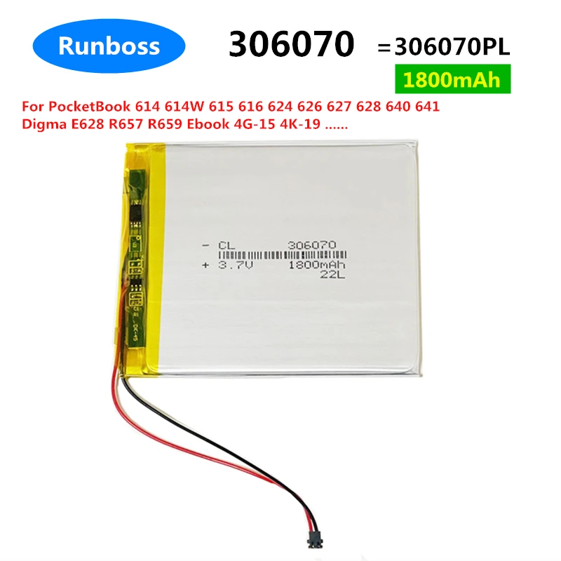 306070PL 1800mAh bateria do 626 kieszonkowego Plus 615 627 dotykowy lux 3 614 616 628 630 632 641 podstawowy dotyk 2 HD 3 4G-15 4K-19