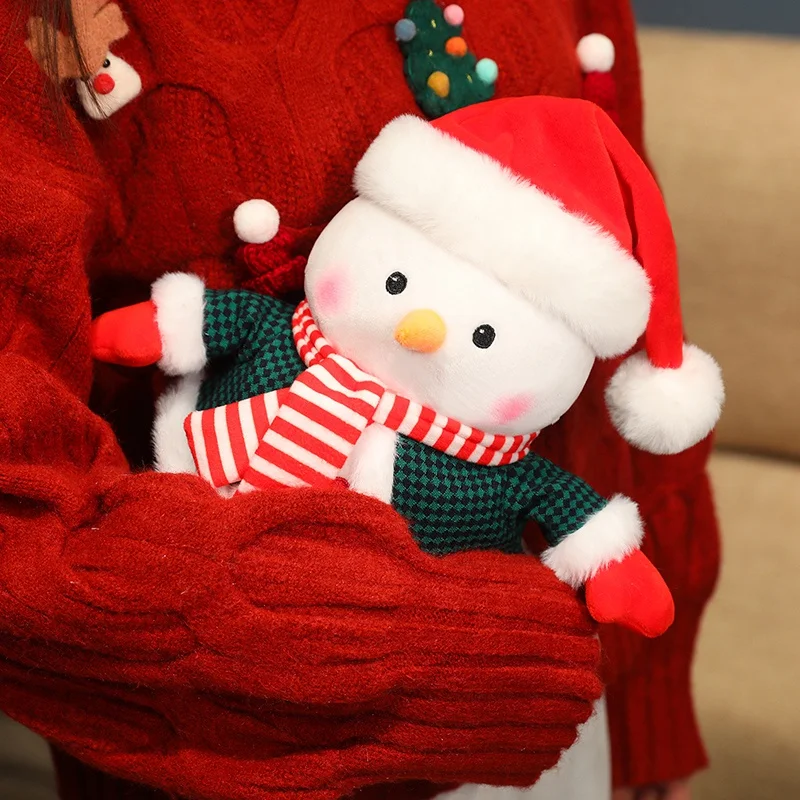 25cm Cartoon Christmas Collection peluche simpatico pupazzo di neve cuscino decorazioni natalizie regali