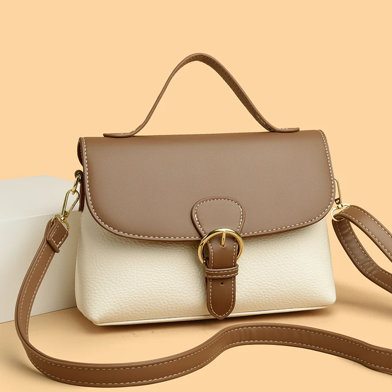 

Модная женская сумка на плечо с цветными блоками, новые роскошные брендовые сумки высокого качества из искусственной кожи в стиле ретро, сумка через плечо для отдыха