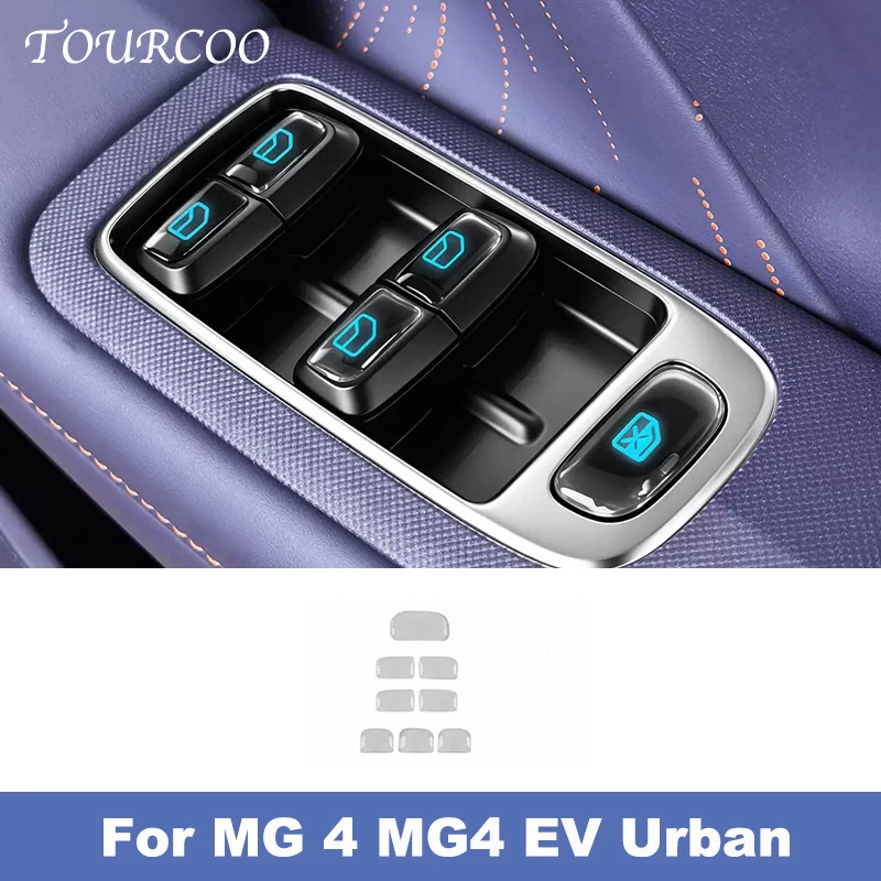 For MG 4 MG4 EV Urban 2026 Car Door Glass Lifting Button Epoxy Protective Stickers Accessories LHD