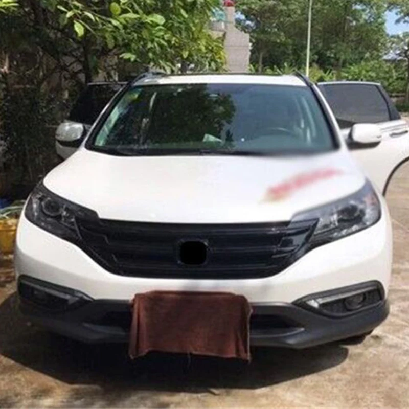 FOR Honda CRV Grille Trim Accessories 2012-2015 Year ABS Front Bumper Separator Refit Black Grills CRV Car Styling