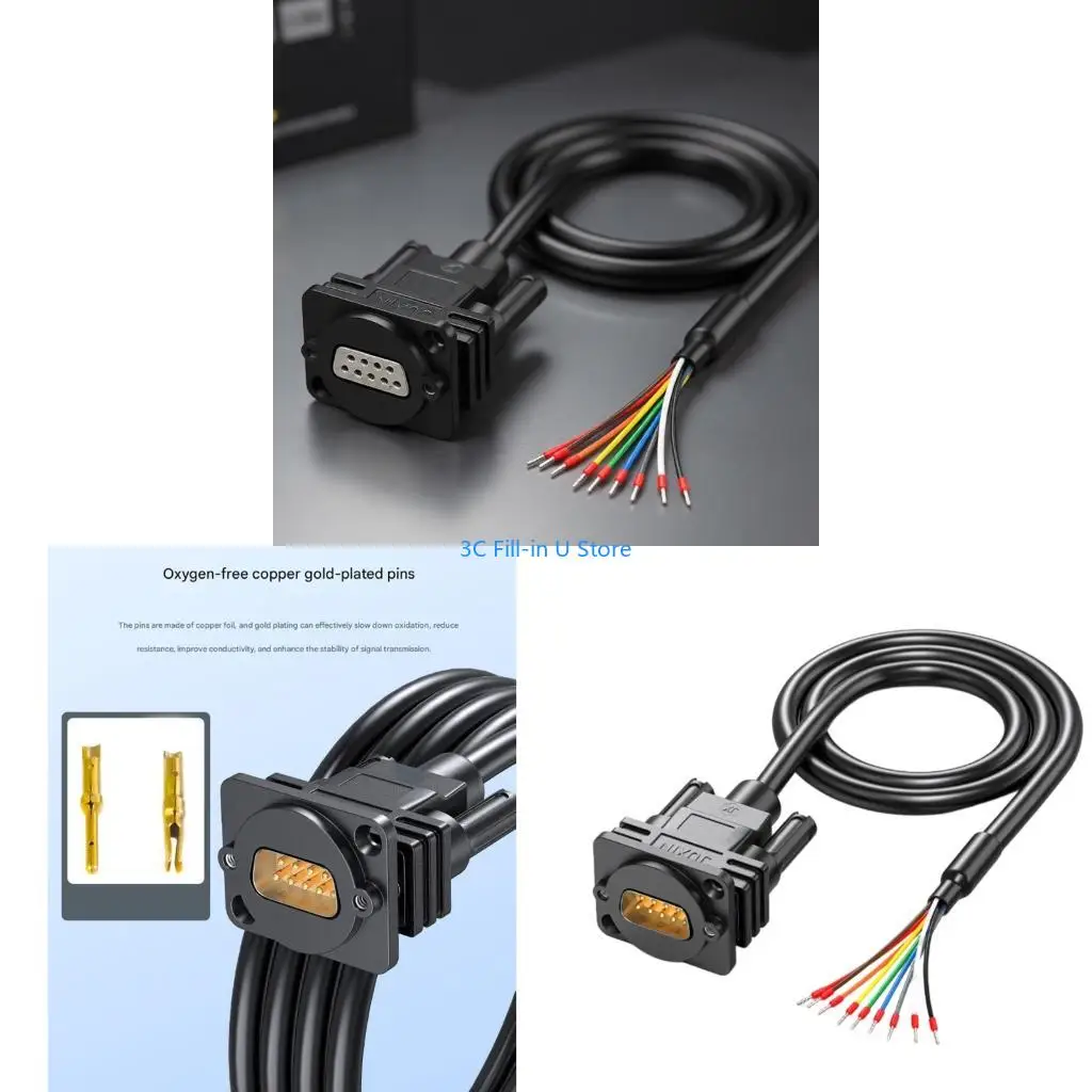 G8TA Professional DB9Pin RS232 Male To Open End Cable Featuring Copper Conductors And Aluminum Foil Shielding