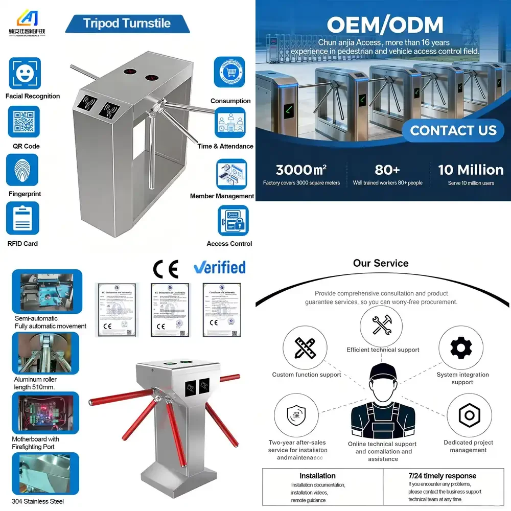 Qr Code Rfid Control Access Security Turnstile Gate Smart Swing Barrier Turnstile for Bus Station Gym