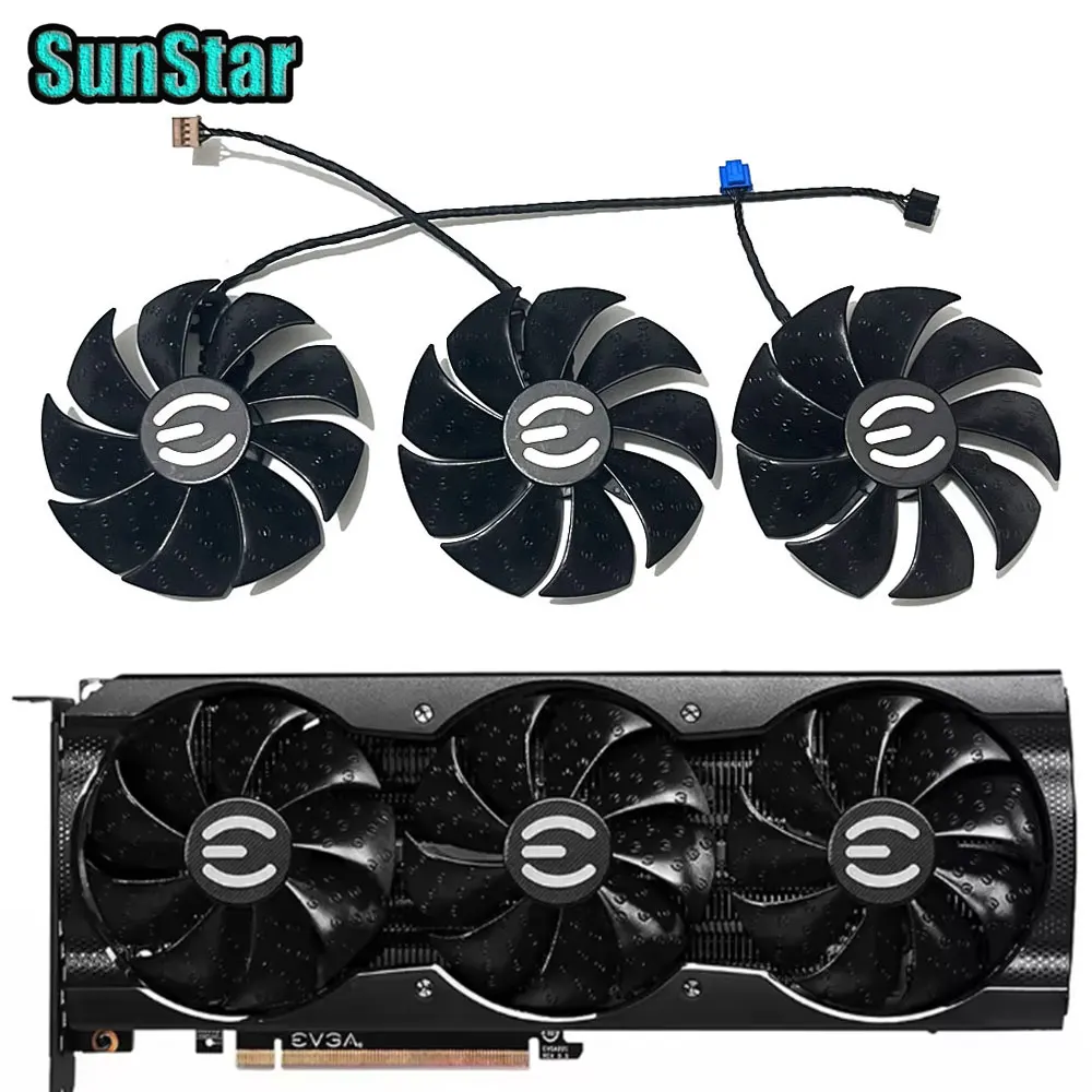 New Original PLD09220S12H T129215SU 87MM 4PIN 12V 0.55A Graphics Card Cooling Fan,For EVGA RTX 3070 3080 3090 BLACK Video Card