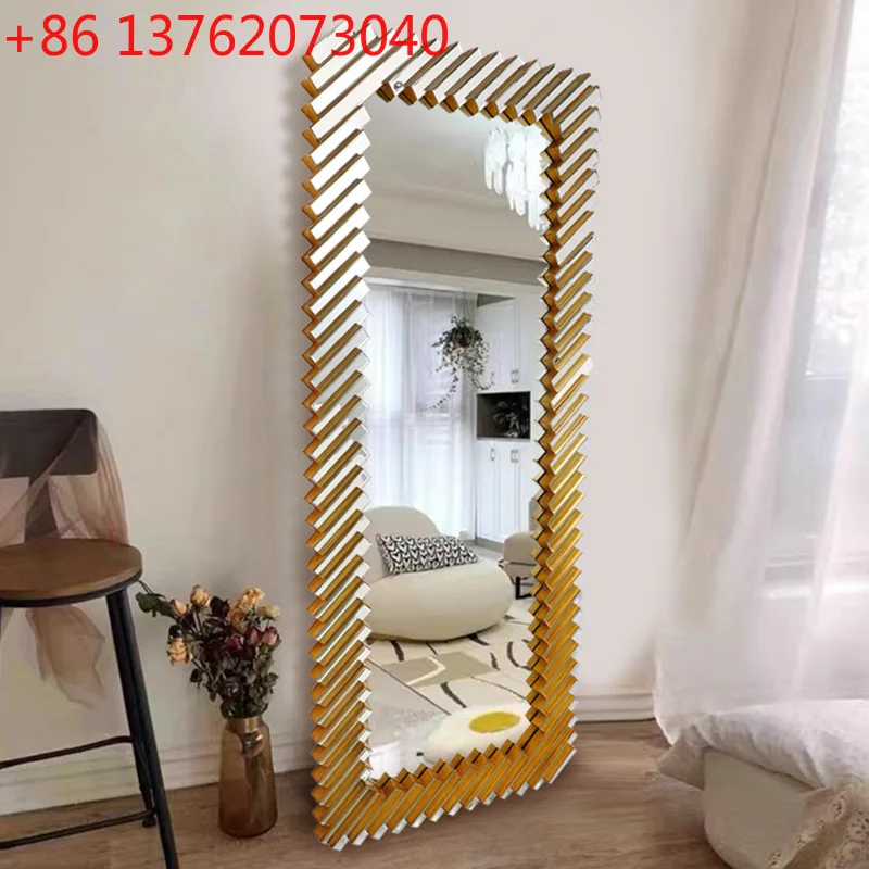 

European and American light luxury bathroom bathroom half-body porch decorative mirror