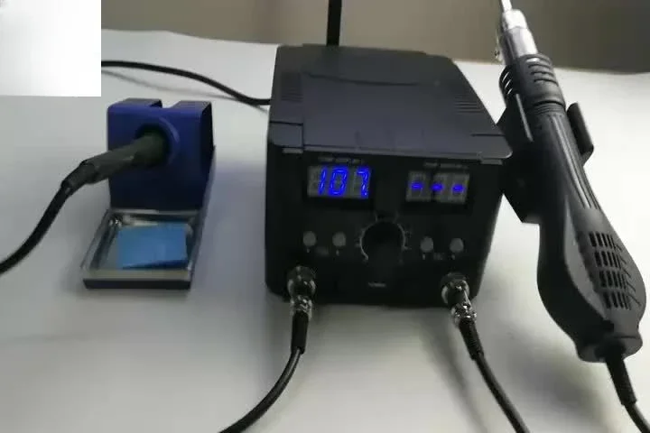 

2 In1 SMD Hot Air Rework Soldering Iron Station+ Repair Tools 5 Nozzles LED Display As Free GiftsHot Sales Cheap And Fine