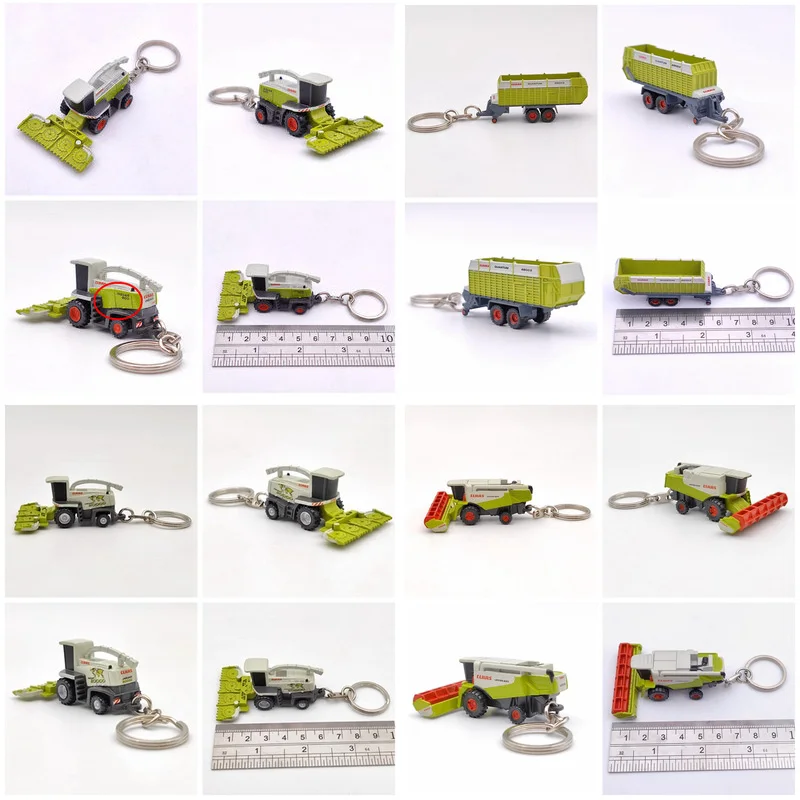 

Diecast Alloy 1:87 Green Theme Key Chain Pendant Engineering Car Tractor Car Model Adult Classic Collection Display Boy Toys