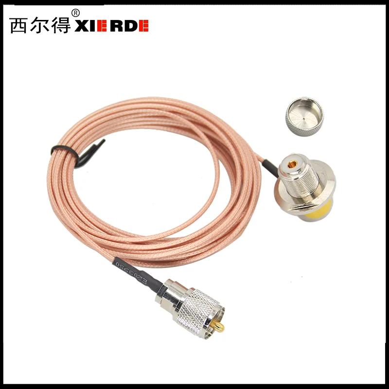 

Кабель XIERDE SC316 UHF PL259 Male to SO239 UHF Female под прямым углом 50 Ом для автомобильного мобильного радио Антенный кабель Ручное радио Автомобильный кабель