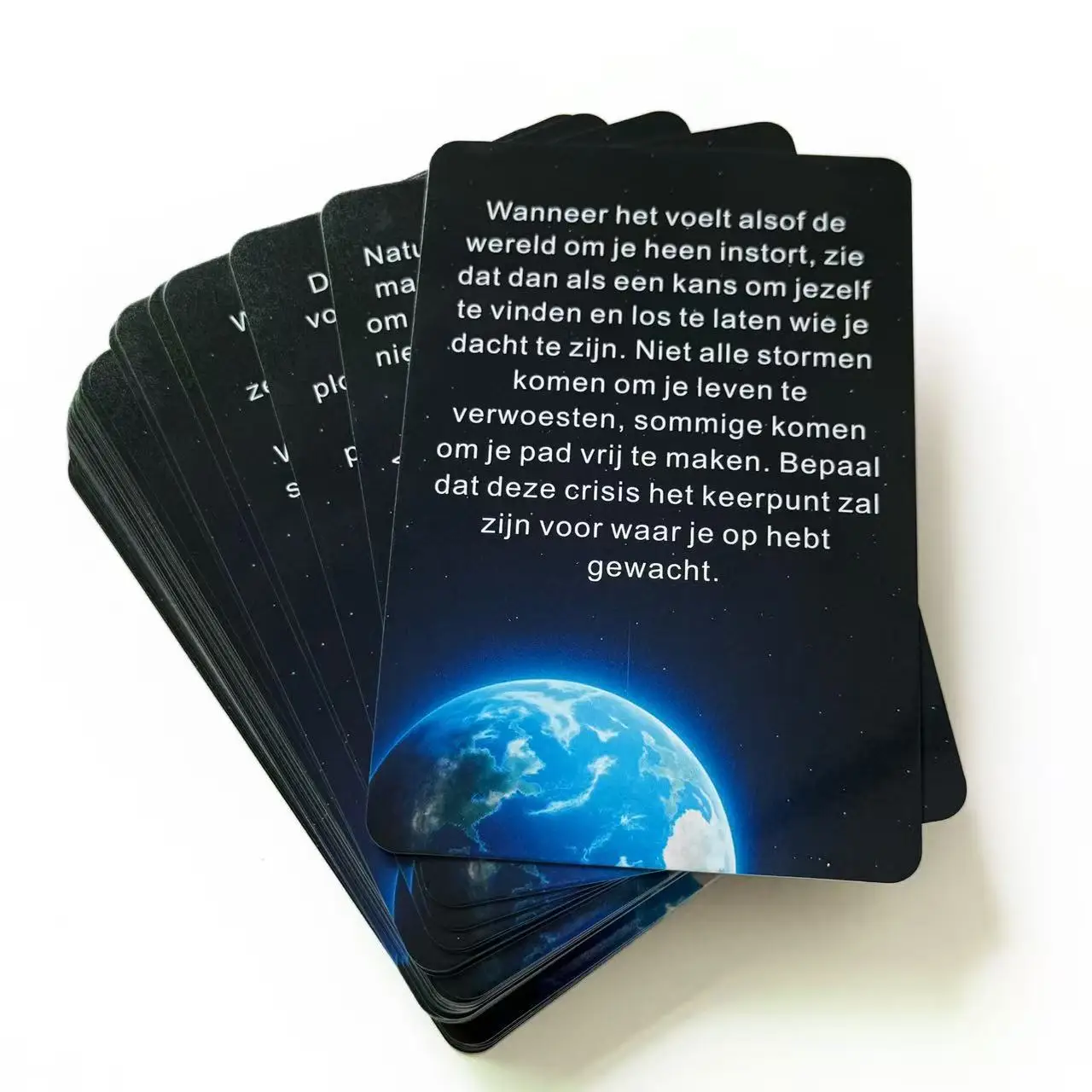 سطح بطاقات أوراكل الهولندية، بطاقات التارو الهولندية، 48 بطاقة رسائل من الكون للانعكاس والواضح الداخلي، 12*8 سم، ألعاب الورق