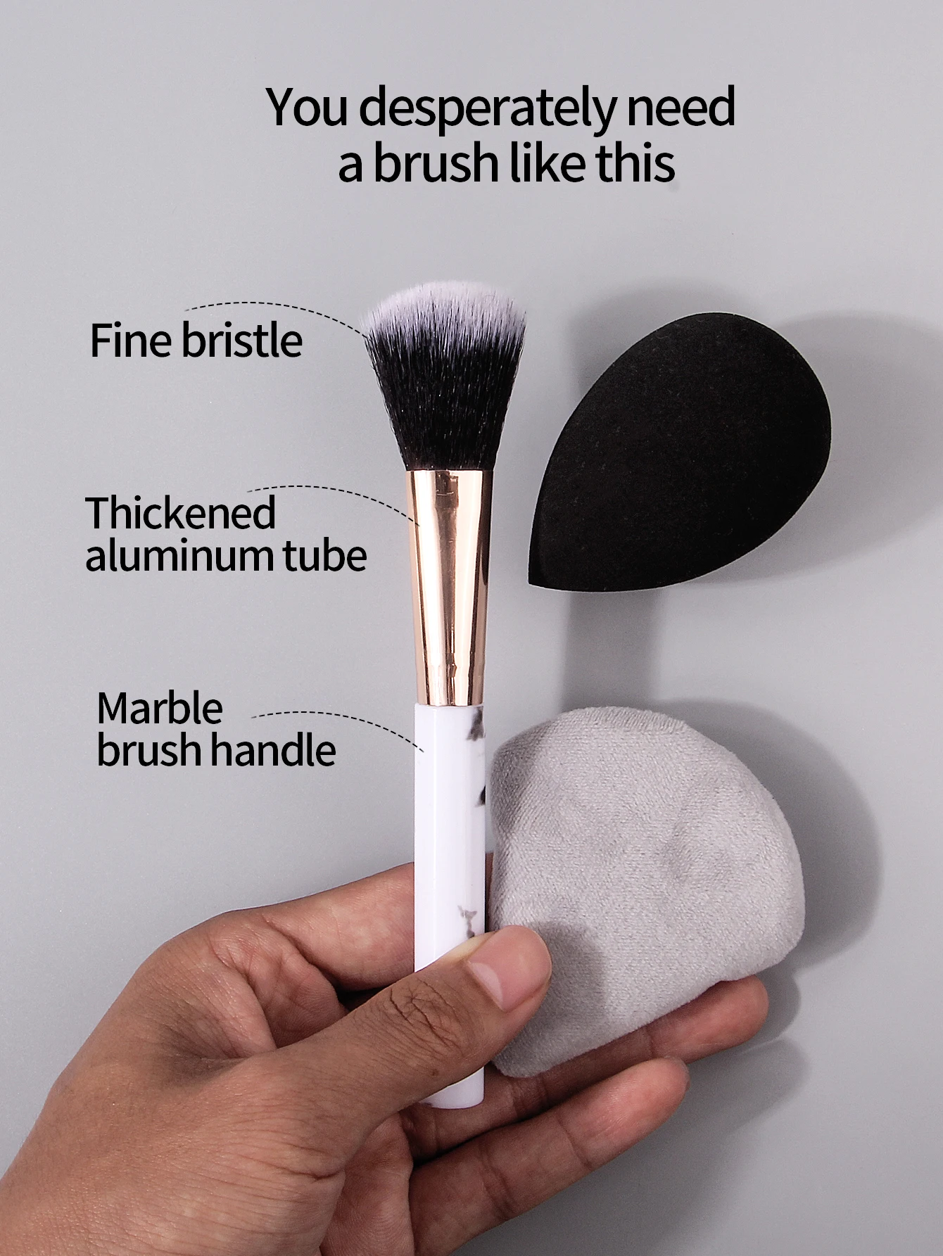 10 pincel de maquiagem branco, pincel de base sintético de qualidade, pincel de sombra, conjunto de esponja de maquiagem para mulheres, ferramentas