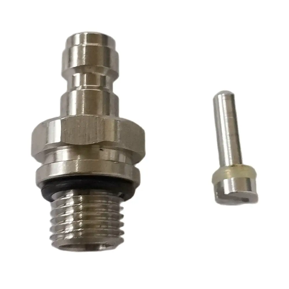 Adaptador de enchufe rápido de 8mm, rosca de acero inoxidable 3/8-24UNF, pezón de llenado unidireccional