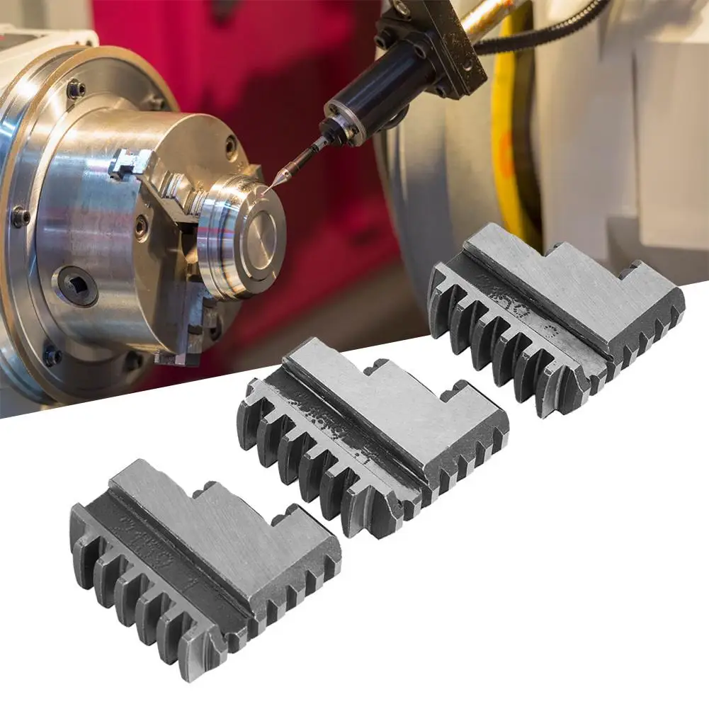 High Strength 3 Pieces Internal Lathe Jaw Set 4 Inch Chuck 20CrMnTi Durable Milling Collet Chuck K11 100 Long Service Life