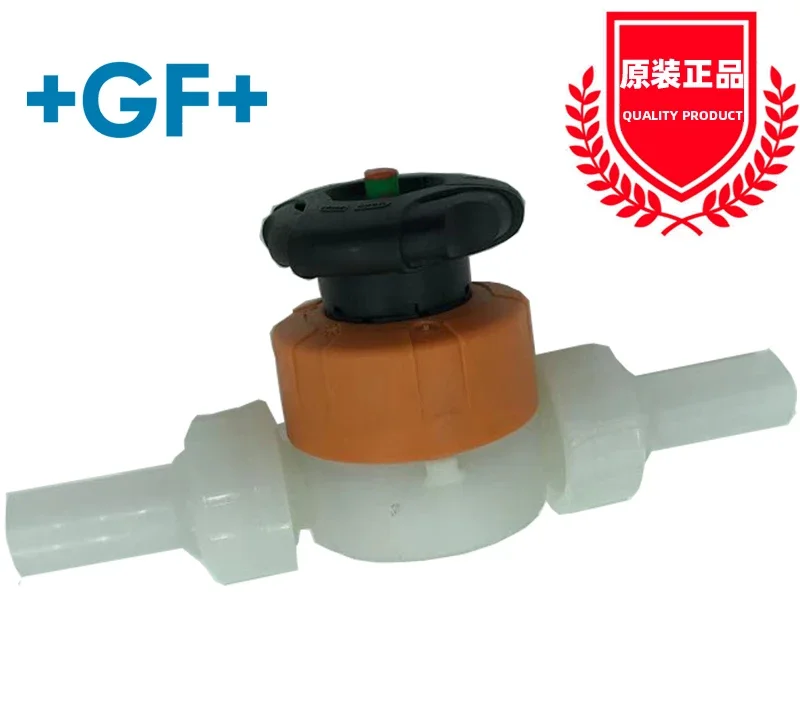 +GF+manual control valve dual union PVDF/PVC/PPH hot melt butt welded diaphragm valve