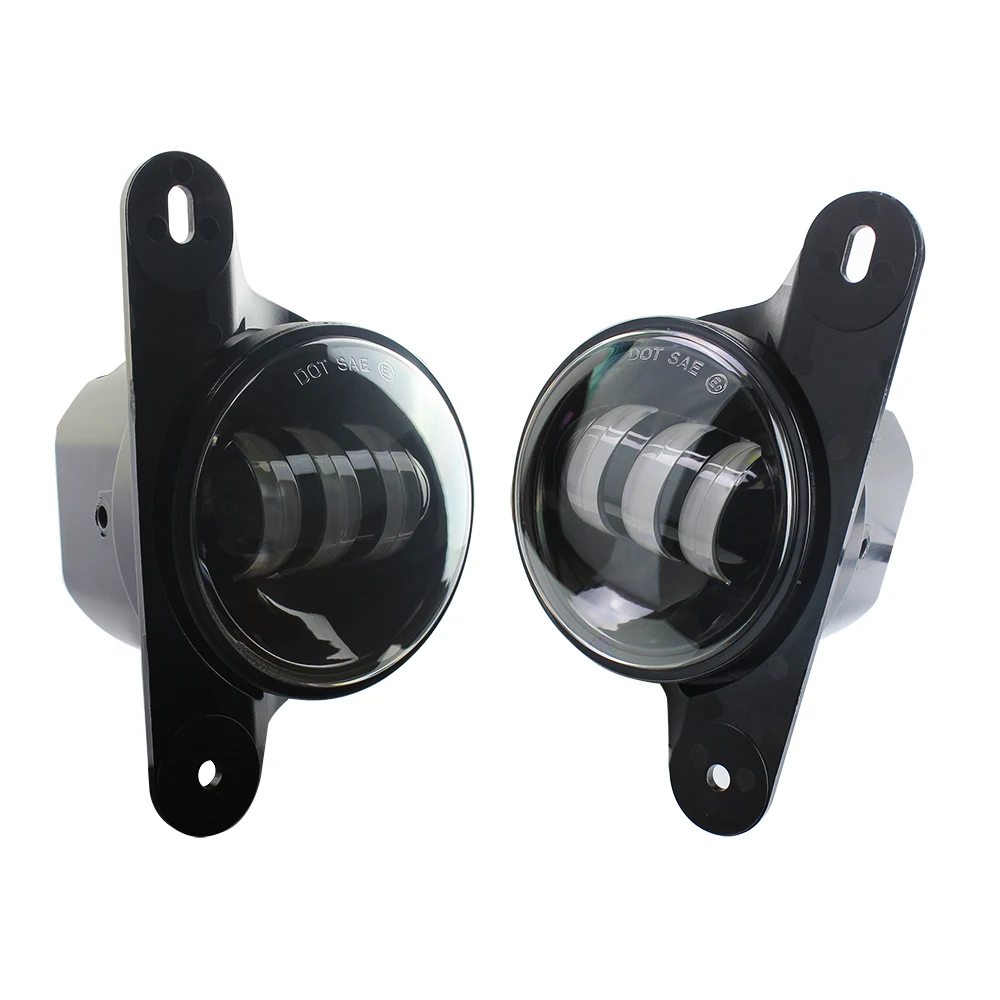 2pcs Aluminum Back and ABS LED light Fog lamp Headlight Assembly for Jeep Wrangler JK 10th Anniversary Front Bumper