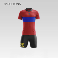 2024 Japan Team Tsubasa BARCELONA Loose Fitting Men's Sports Football 3D Printing Set Customizable Name and Number