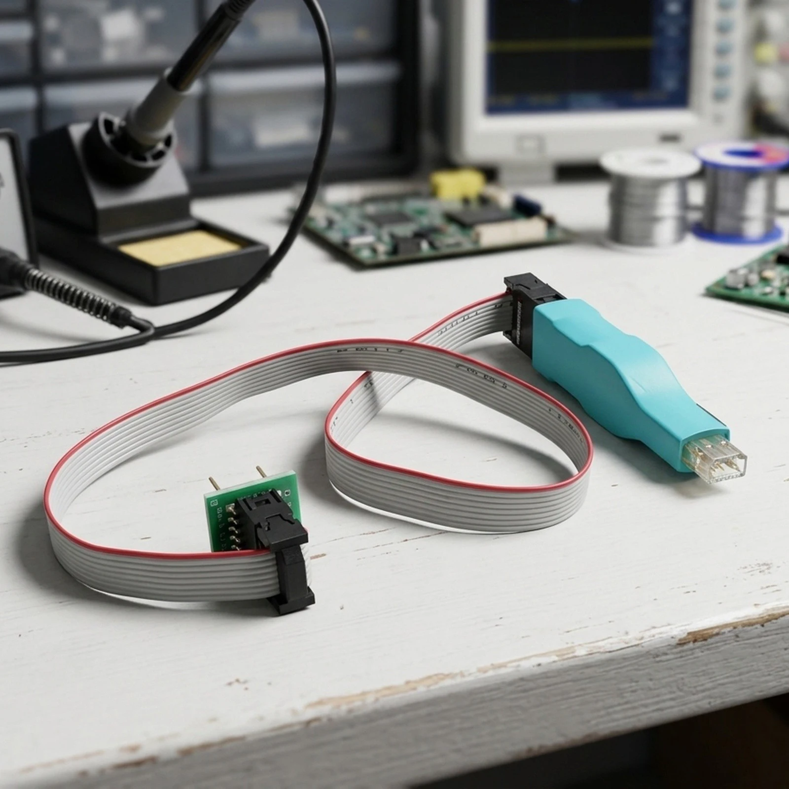 Chip Burner Cable Programmer With Spring Pin Probe For TSSOP8 MSOP8 0.65mm IC For Flash Reading Writing Tool