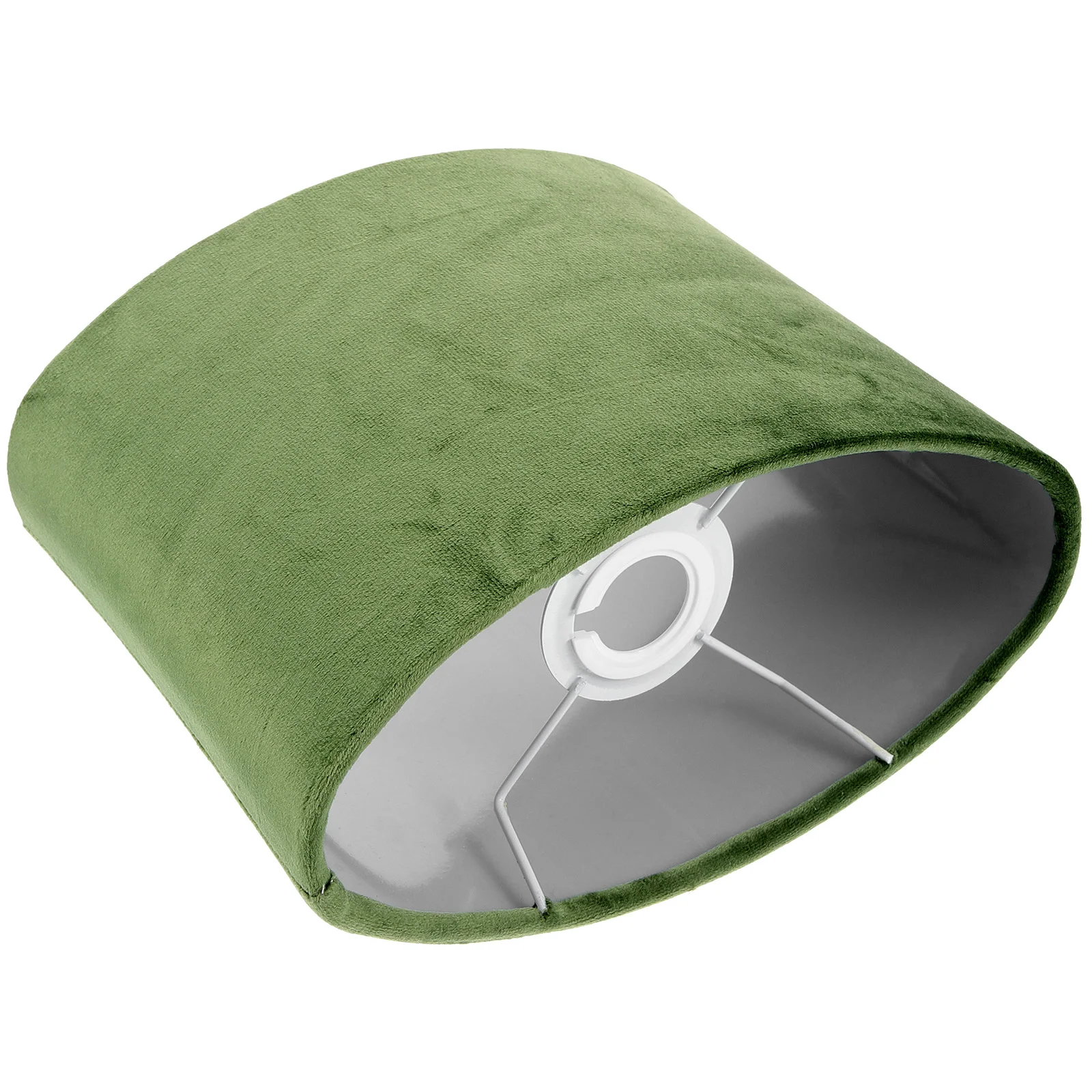 תושבת בד קטיפה למנורת שולחן אובלית E27e14 (אריזה יחידה בצבע ירוק כהה) מכסה תאורה לראש אביזרים