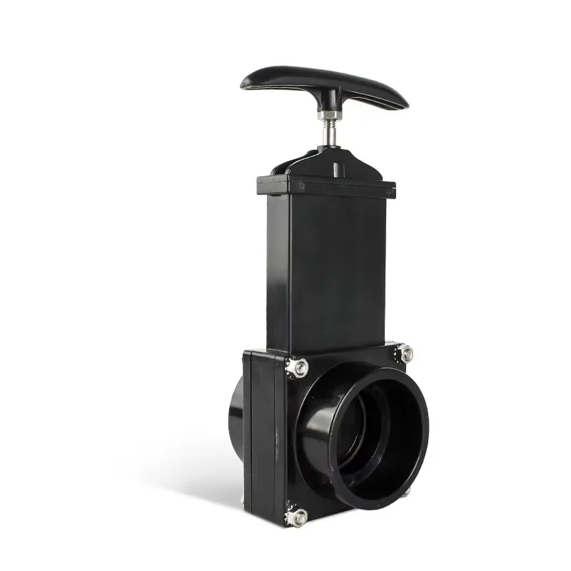 Hot Sale HEYRV Caravan Accessories 50/63/75mm Black RV Gate Valve with Plastic Handle Portable Sewage Waste Gate Valve